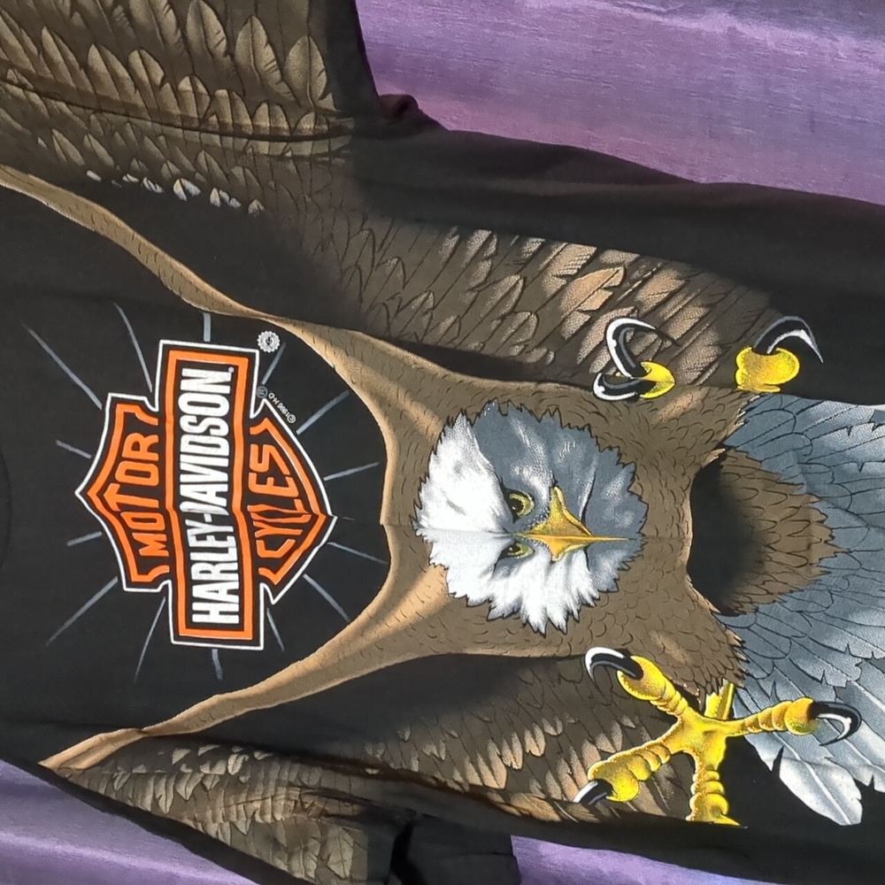 Vintage 90s Harley Davidson Motorcycle Tee Eagle NWT XL